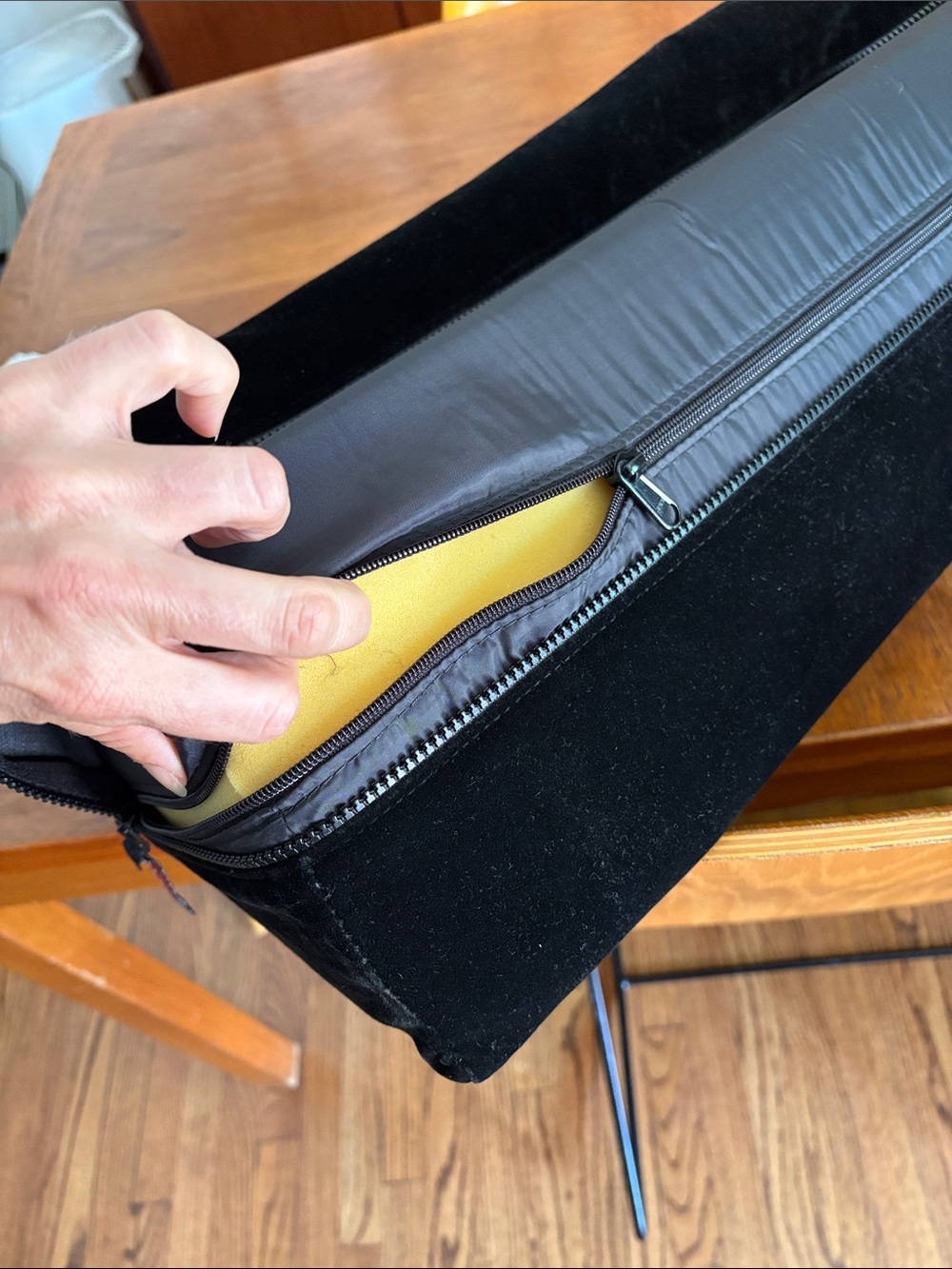 Liberator Black Velvet Ramp Wedge Positioning Pillow 24” x 13” x 7” sexy - Picture 4 of 11